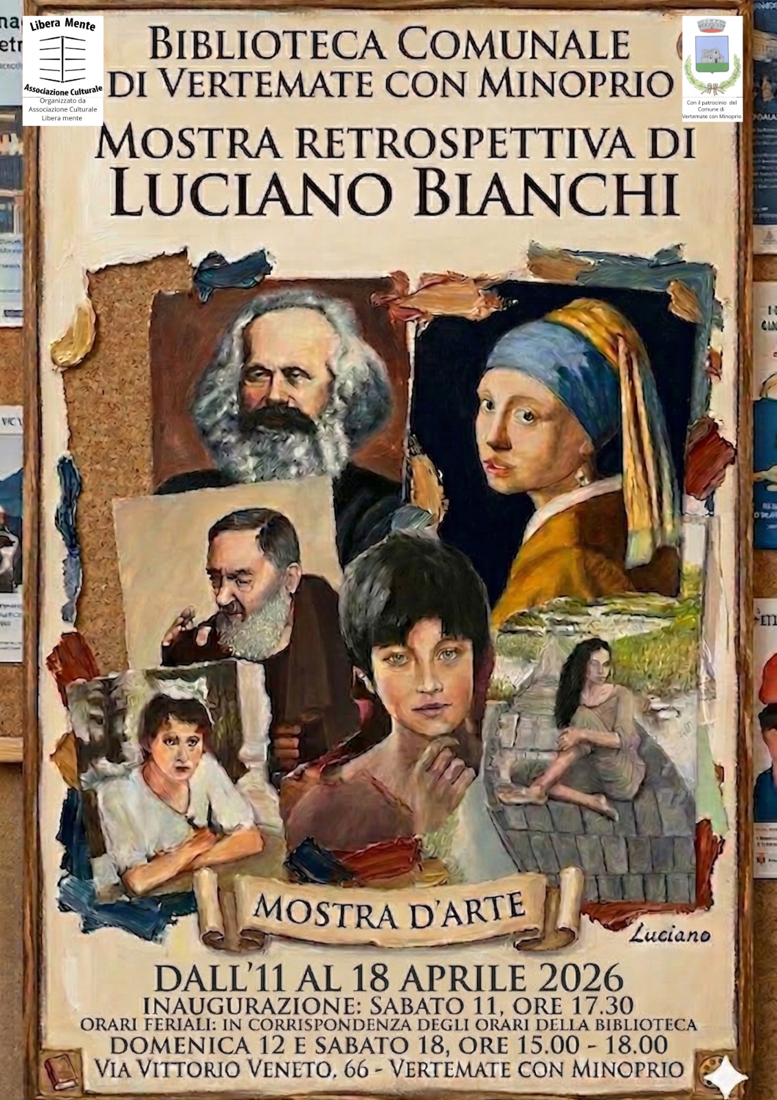 Locandina Mostra Retrospettiva di Luciano Bianchi